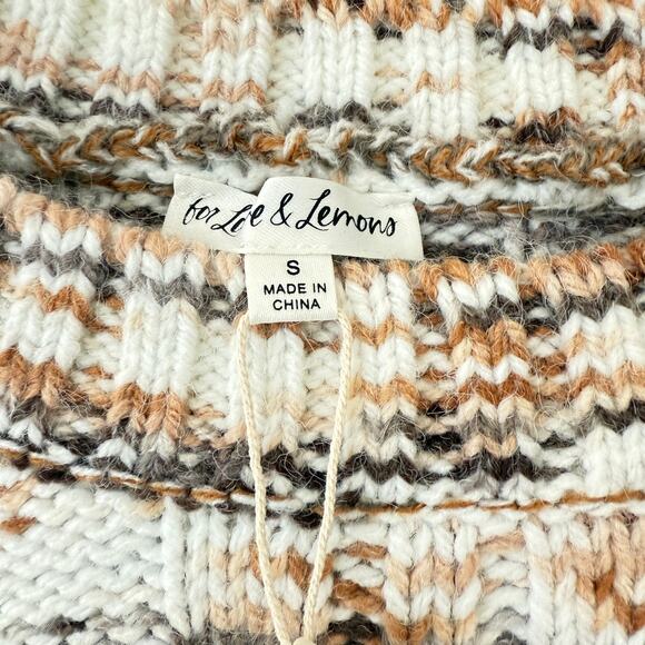 For Love and Lemons Womens Cable Knit Sweater Multicolor Size S - Picture 5 of 6